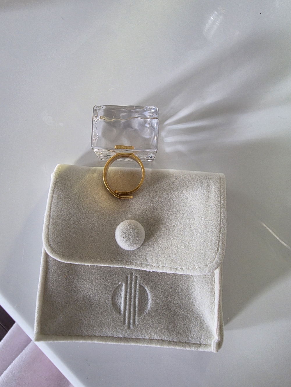 Gold Minimalist Round Ring - Women's Accessory